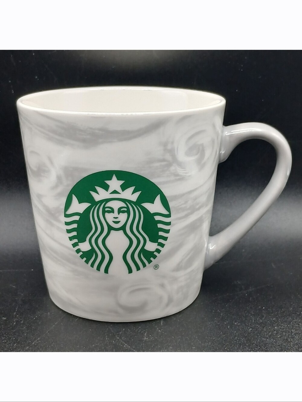 Starbucks Ceramic Marble Mug 2020 White and Gray Swirl Coffee Tea Cup 18 oz